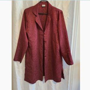 CANDA UK DUSTER JACKET BURGANDY